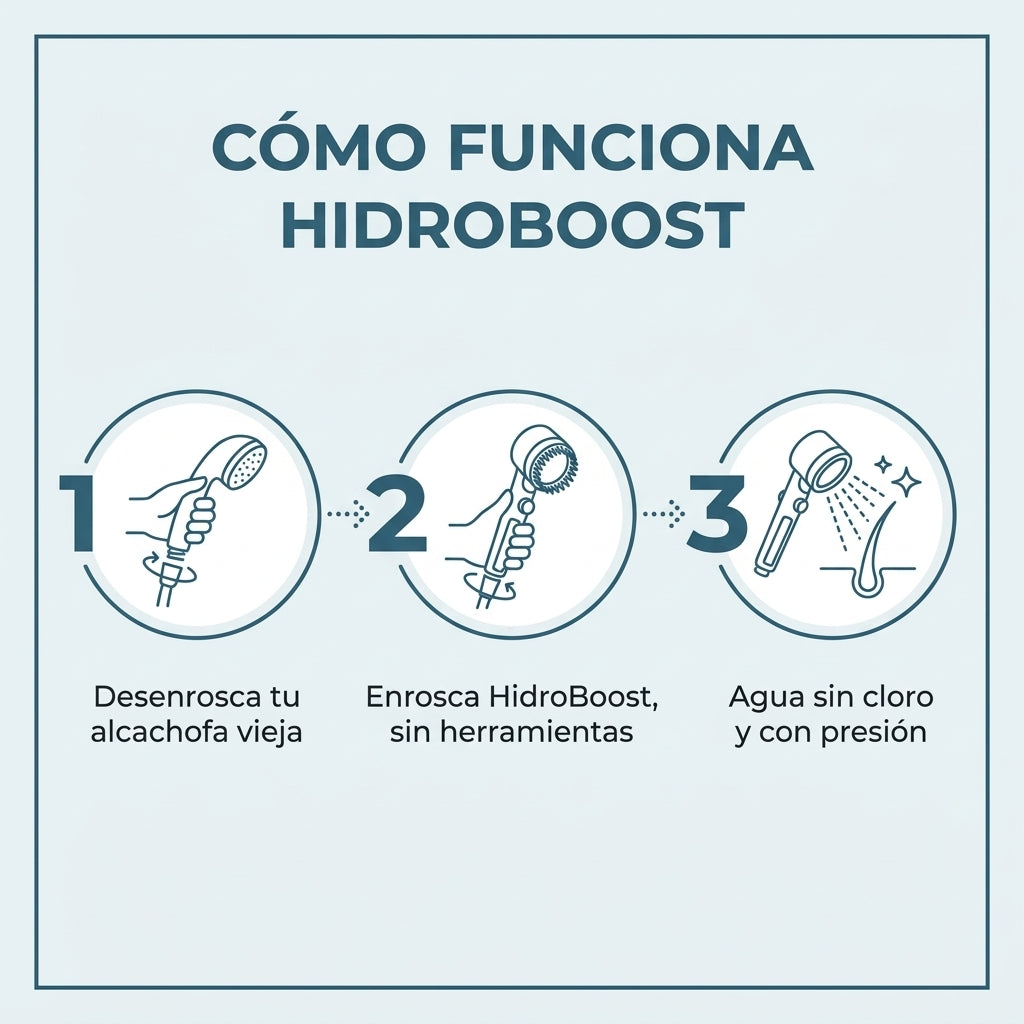 HidroBoost — Cuida Tu Pelo Desde la Ducha
