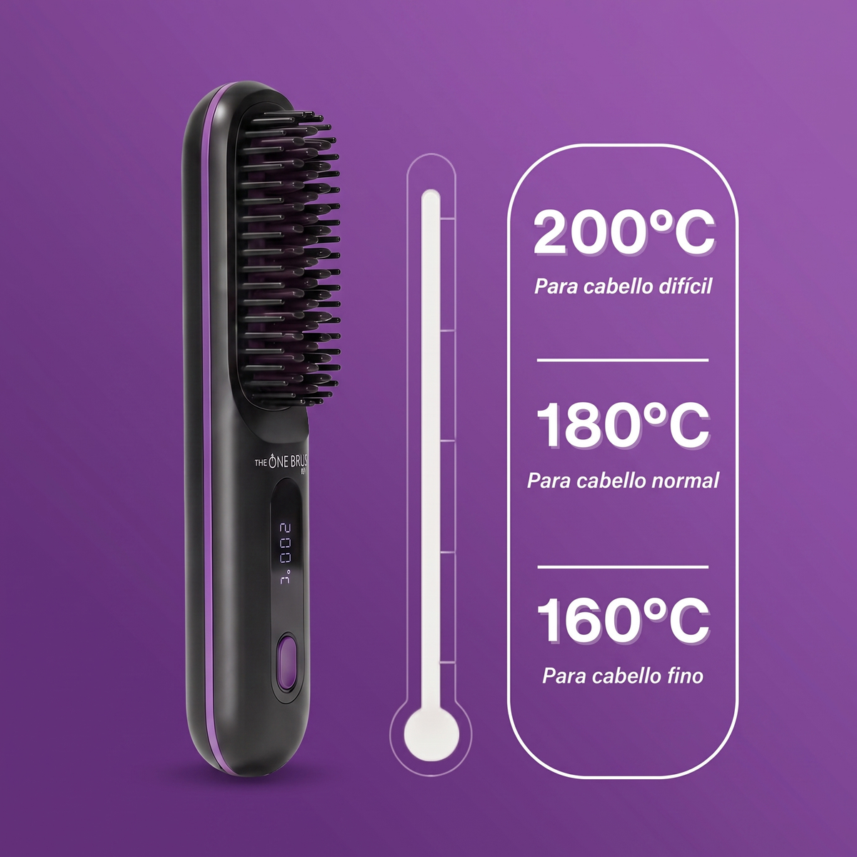 Peine Alisador Inalámbrico - THE ONE BRUSH (Sellado Iónico)