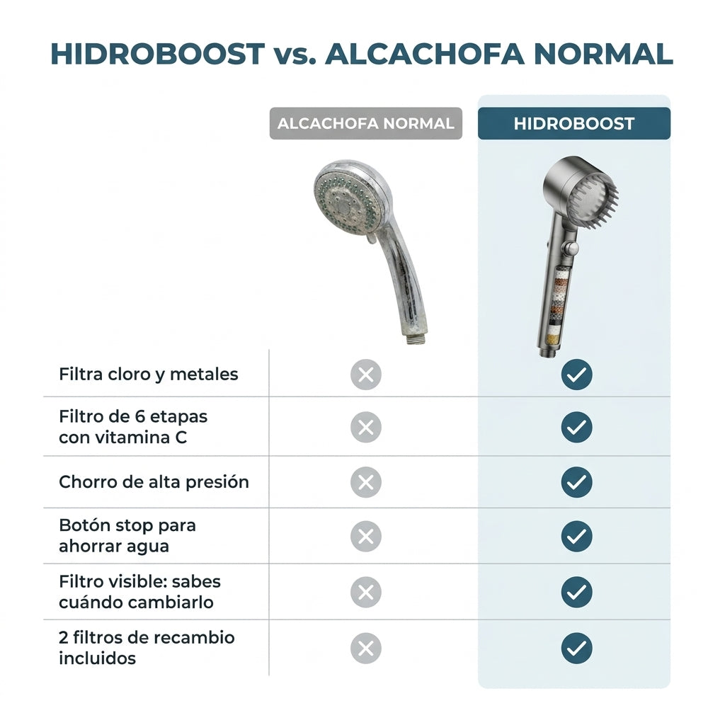 HidroBoost — Cuida Tu Pelo Desde la Ducha